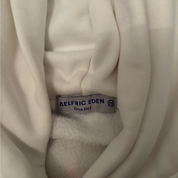 Aelfric Eden White Hoodie with Pink Accents - Picture 2 of 3